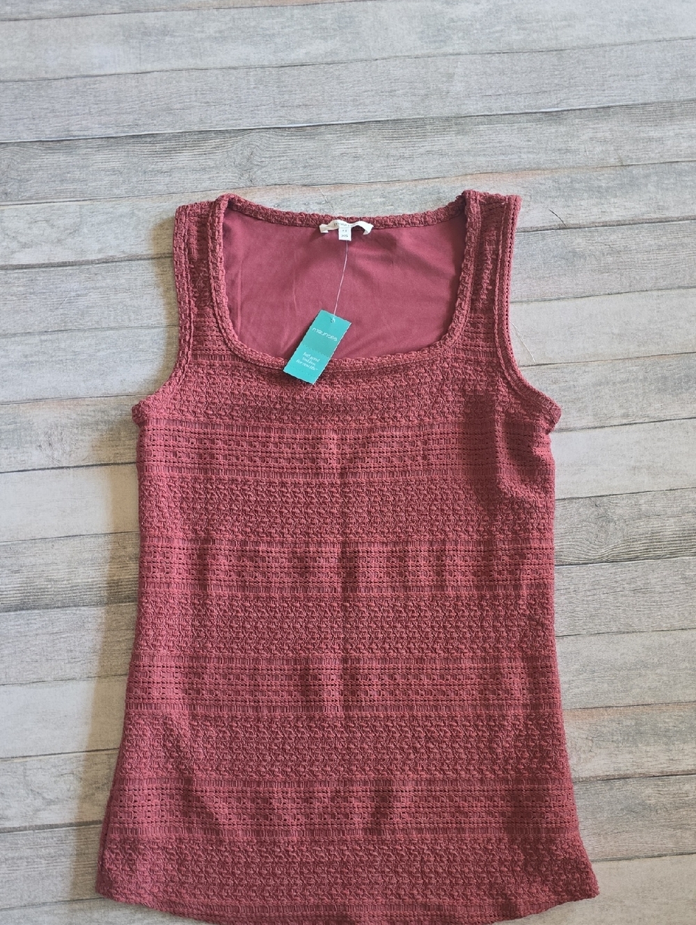 Maurices Textured Lined Scoop Neck Tank